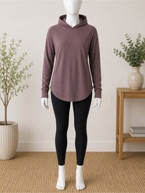 Magellan Outdoors Mauve Hooded Long-Sleeve Pullover